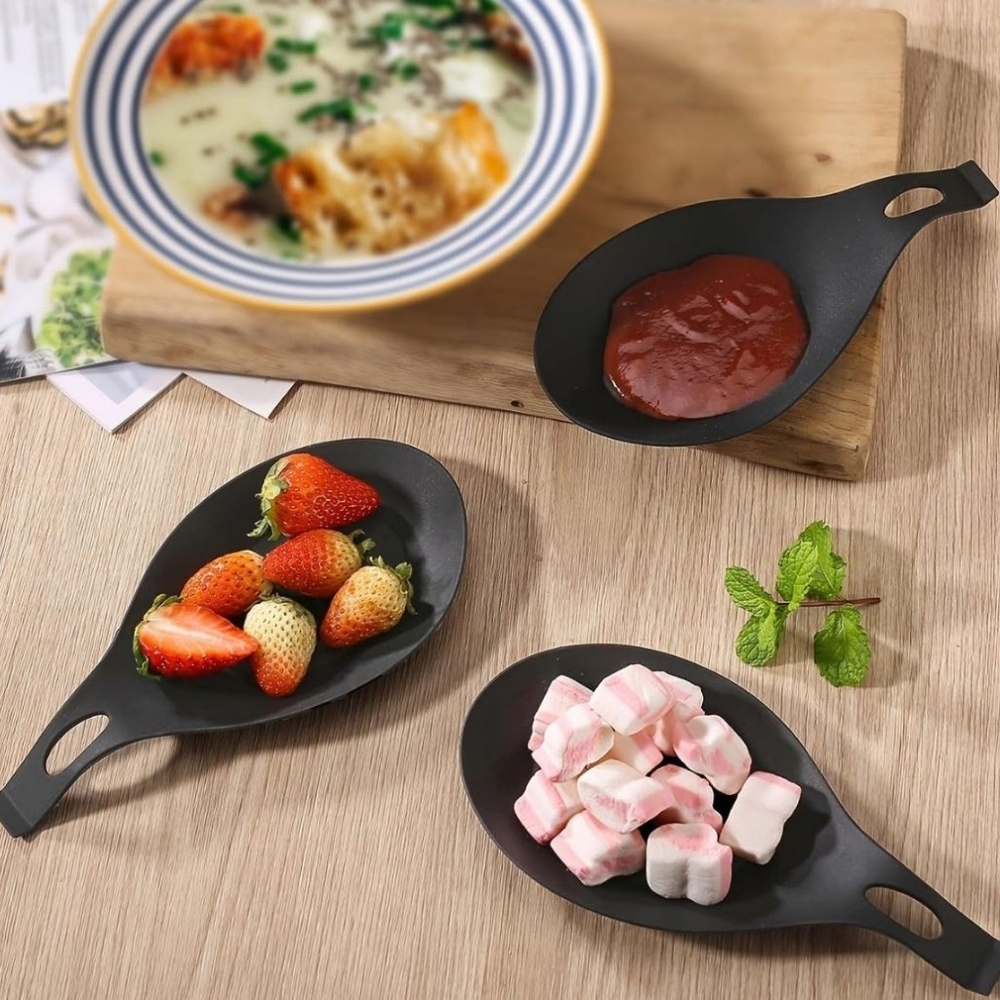 👣4/$20. Heat-Resistant Silicone Spoon Shaped Pads and/or Fruit Plates. 5 Pcs. - Picture 9 of 10